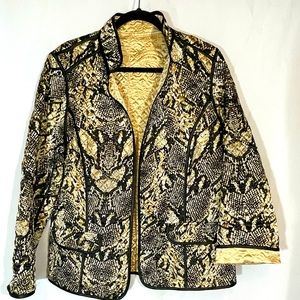 Quilted Reversible Jacket Gold and Black